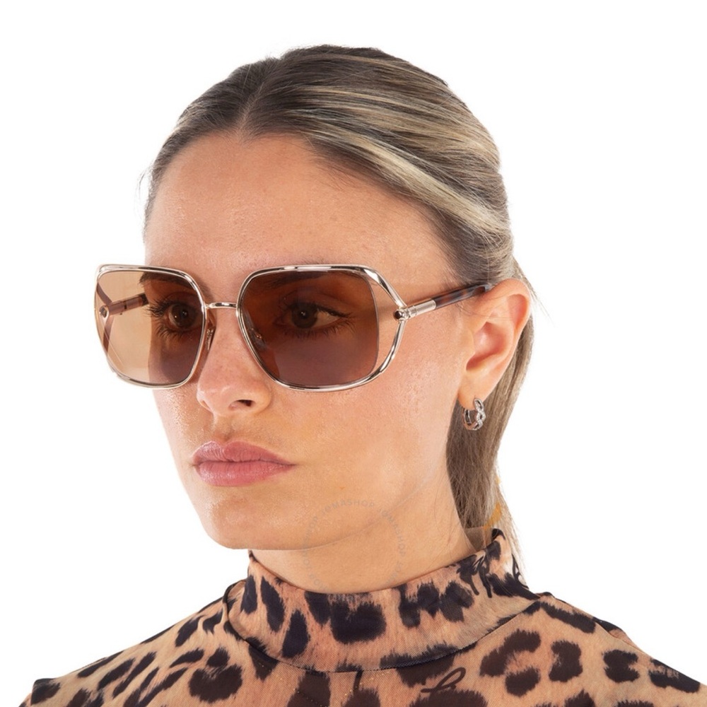 TOM FORD Goldie FT1092 Rose Gold/Havana Brown Butterfly Ladies Sunglasses